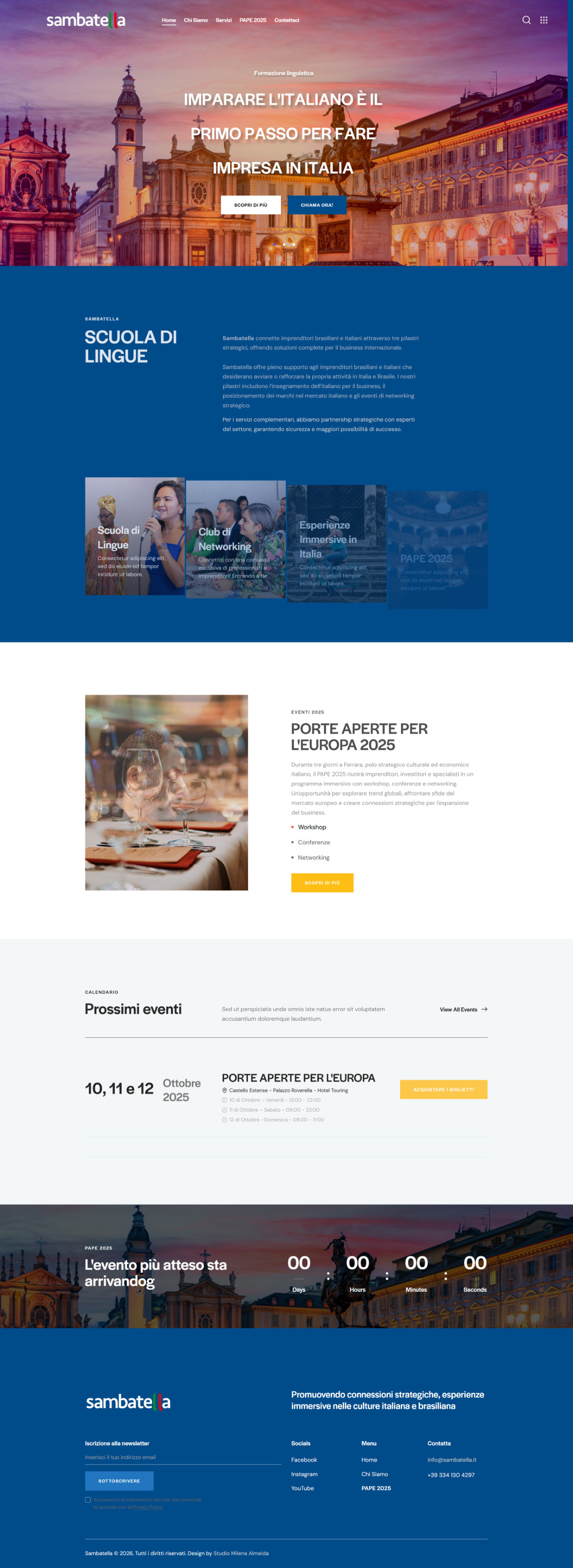 Screenshot do site Sambatella